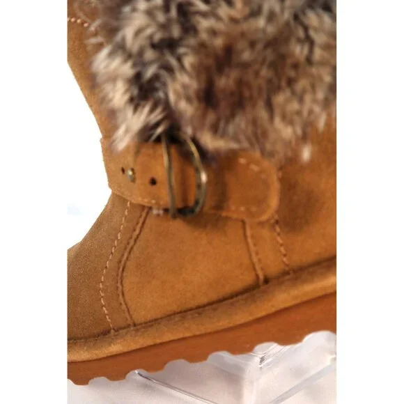 Bearpaw Women's Konnie Boots Brown with Faux Fur Trim - Size 7 - Picture 7 of 8